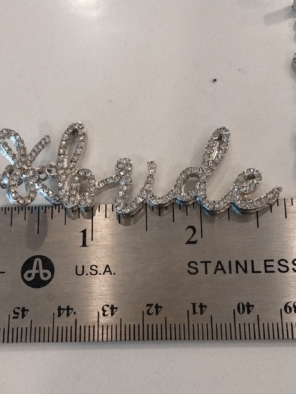 Rhinestone BRIDE Earrings...New